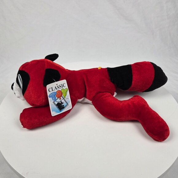 red raccoon plush toy NWT 13" Classic Toy - Picture 2 of 8